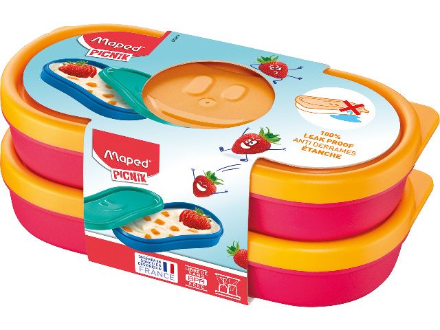Produktbild: Maped Piknik Snackbox Kids Concept orange/rot 150ml 2 St&uuml;ck