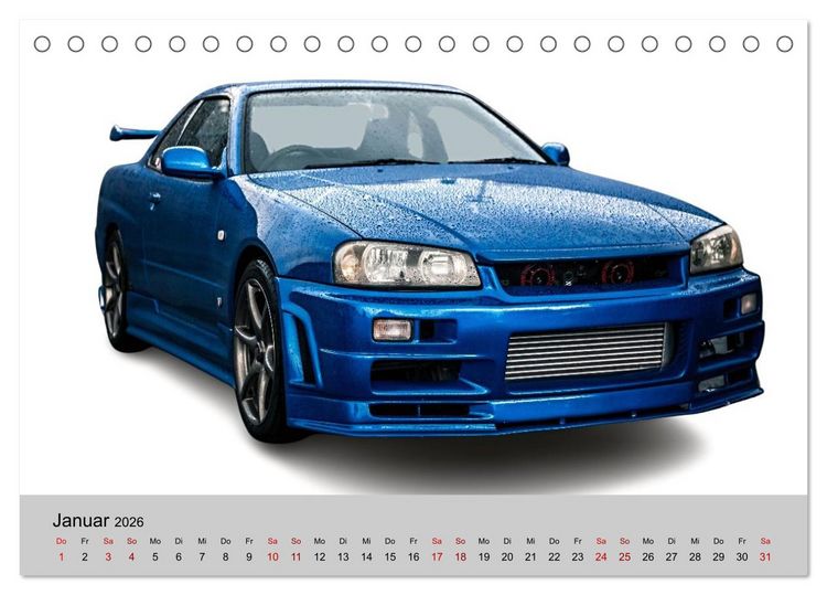 Produktbild: Japanische Oldtimer (Tischkalender 2026 DIN A5 quer), CALVENDO Monatskalender