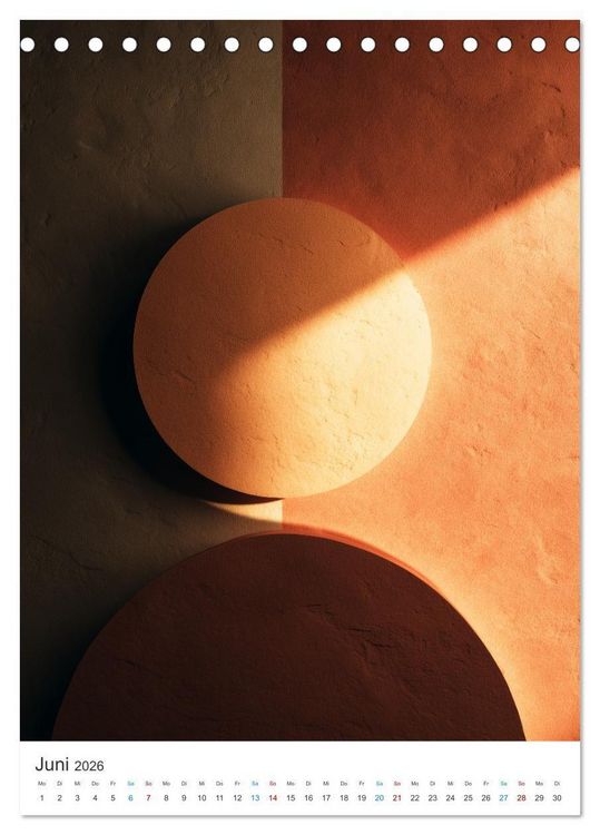 Produktbild: Minimalistische Kunstwerke (Tischkalender 2026 DIN A5 hoch), CALVENDO Monatskalender