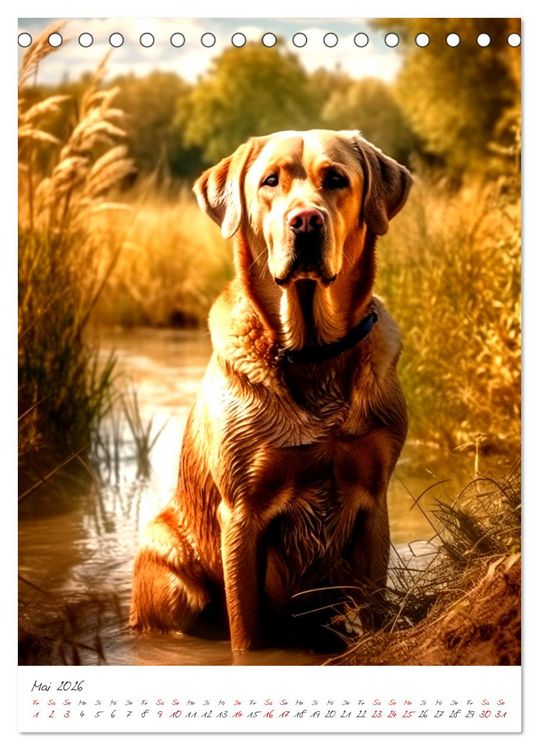 Produktbild: Der Labrador (Tischkalender 2026 DIN A5 hoch), CALVENDO Monatskalender