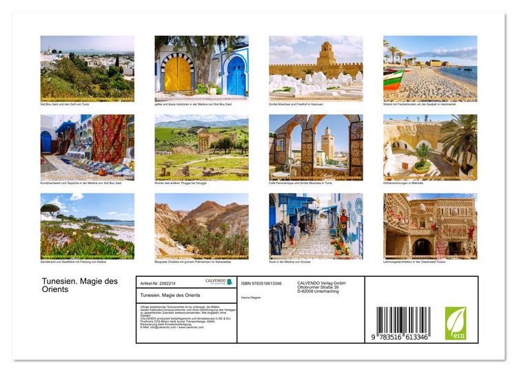 Produktbild: Tunesien. Magie des Orients (Wandkalender 2026 DIN A4 quer), CALVENDO Monatskalender