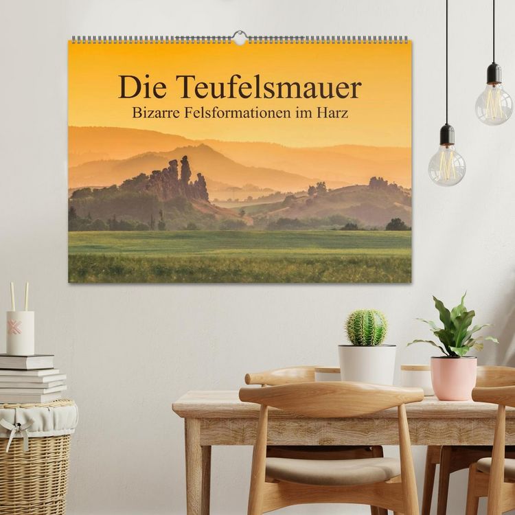 Produktbild: Die Teufelsmauer - Bizarre Felsformationen im Harz (Wandkalender 2026 DIN A2 quer), CALVENDO Monatskalender