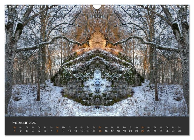 Produktbild: Spiegelwelten - Im Reich der Naturwesen (Wandkalender 2026 DIN A3 quer), CALVENDO Monatskalender