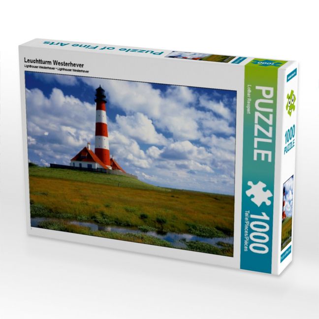 Produktbild: CALVENDO Puzzle Leuchtturm Westerhever | 1000 Teile Lege-Gr&ouml;&szlig;e 64x48cm Foto-Puzzle f&uuml;r gl&uuml;ckliche Stunden