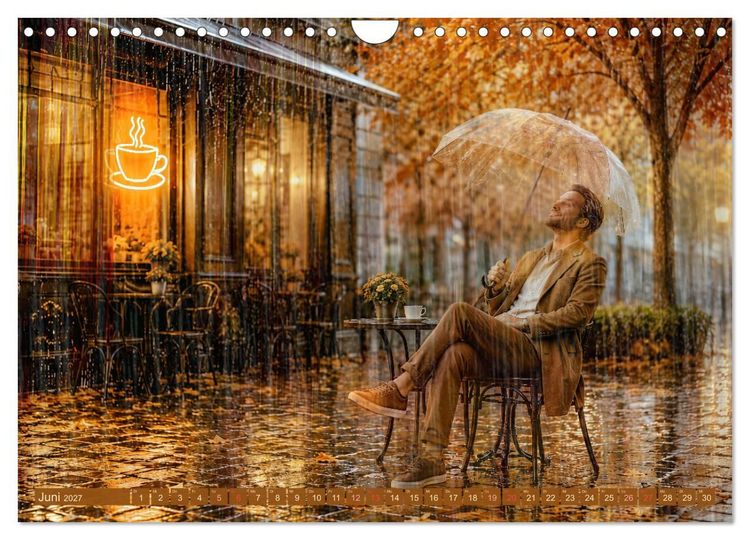 Produktbild: Pluviophil - Verr&uuml;ckt nach Regen (Wandkalender 2027 DIN A4 quer), CALVENDO Monatskalender