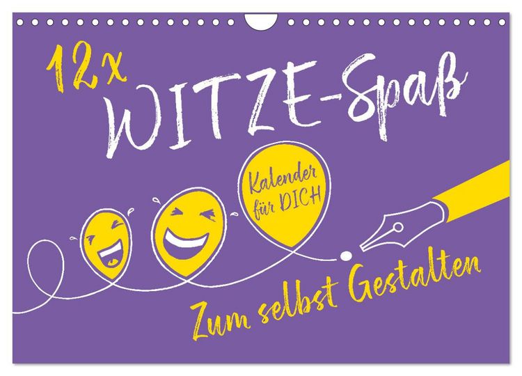 Produktbild: 12 x WITZE-Spa&szlig; - Bastelkalender (Wandkalender 2026 DIN A4 quer), CALVENDO Monatskalender