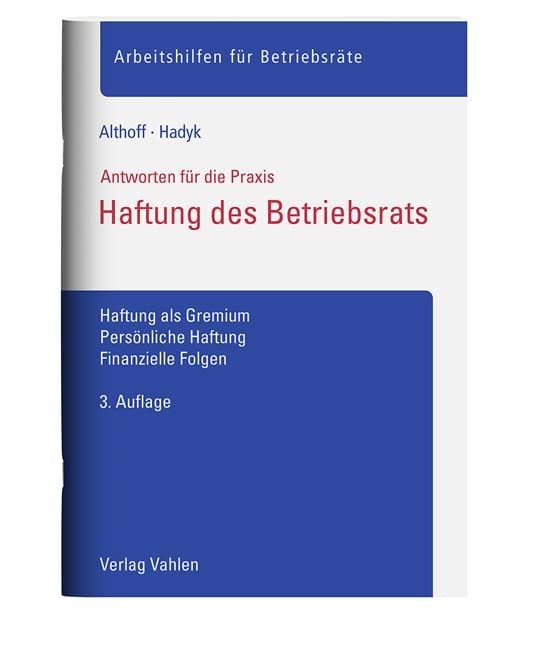 Produktbild: Haftung des Betriebsrats