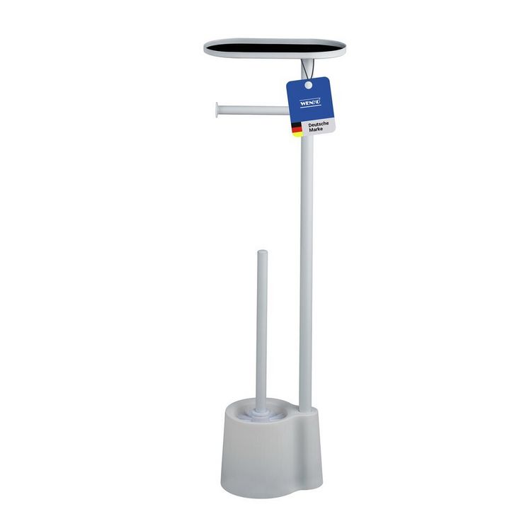 Produktbild: Stand WC-Garnitur Mod. Albella Wei&szlig;, mit praktischer Ablagefl&auml;che