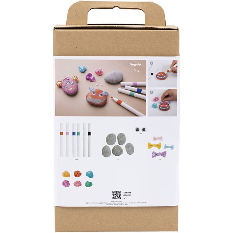 Produktbild: Creativ Company DIY Sets Basisversion Kreativ Set Steindekoration , Sortierte Farben, Monster, Kreativ Box