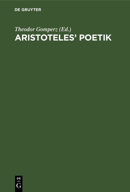 Produktbild: Aristoteles&rsquo; Poetik