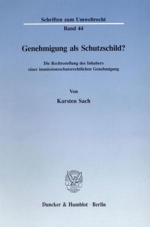 Produktbild: Genehmigung als Schutzschild?