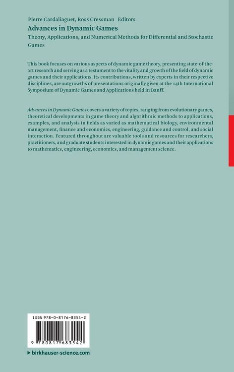 Produktbild: Advances in Dynamic Games