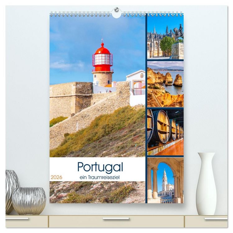 Produktbild: Portugal - ein Traumreiseziel (hochwertiger Premium Wandkalender 2026 DIN A2 hoch), Kunstdruck in Hochglanz