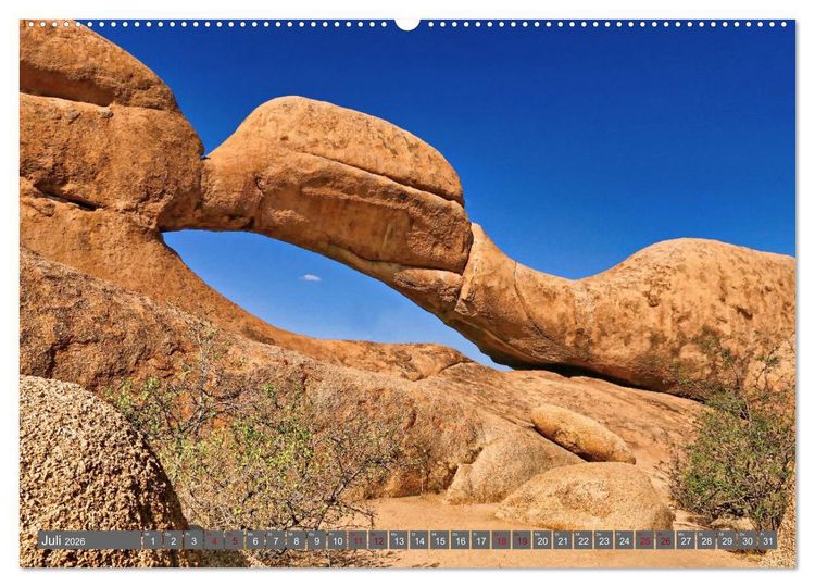 Produktbild: Namibia &ndash; Faszination Damaraland und Spitzkoppe (hochwertiger Premium Wandkalender 2026 DIN A2 quer), Kunstdruck in Hochglanz