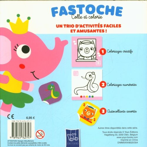 Produktbild: Fastoche : colle et colorie