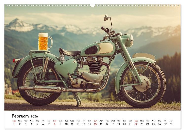 Produktbild: A Year of Beer - Bavarian Brews and Scenic Views (High Quality Premium Wall Calendar 2026 DIN A2 landscape),CALVENDO 12 Month Wall Calendar