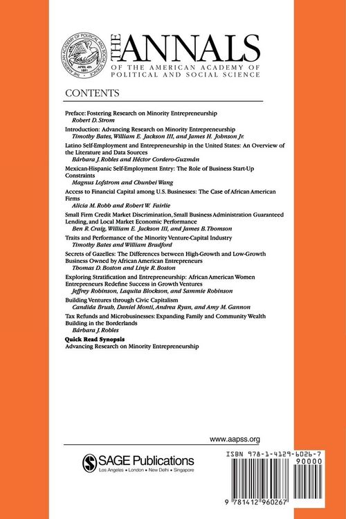 Produktbild: Advancing Research on Minority Entrepreneurship