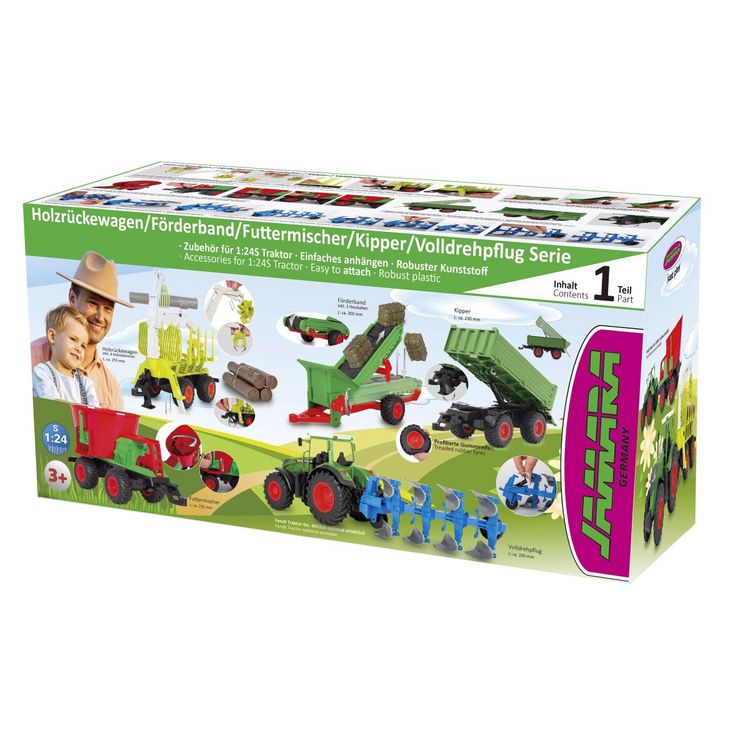 Produktbild: JAMARA 423256 Holzr&uuml;ckewagen mit Kranarm 1:24S