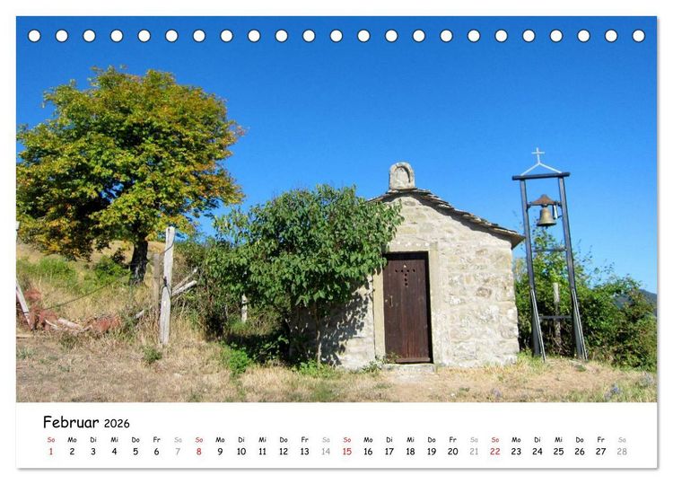 Produktbild: Franziskusweg - Camino di Assisi (Tischkalender 2026 DIN A5 quer), CALVENDO Monatskalender