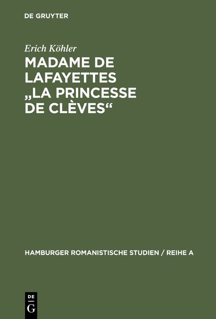 Produktbild: Madame de Lafayettes "La Princesse de Cl&egrave;ves"
