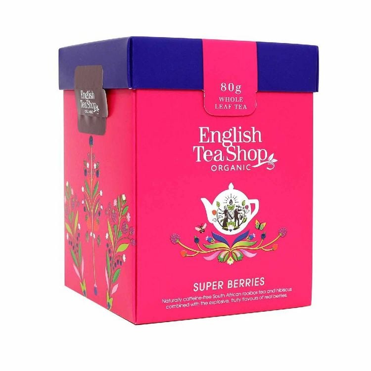 Produktbild: BIO Fr&uuml;chtetee Super Beeren, lose Teemischung, 80g Tee Geschenk Box