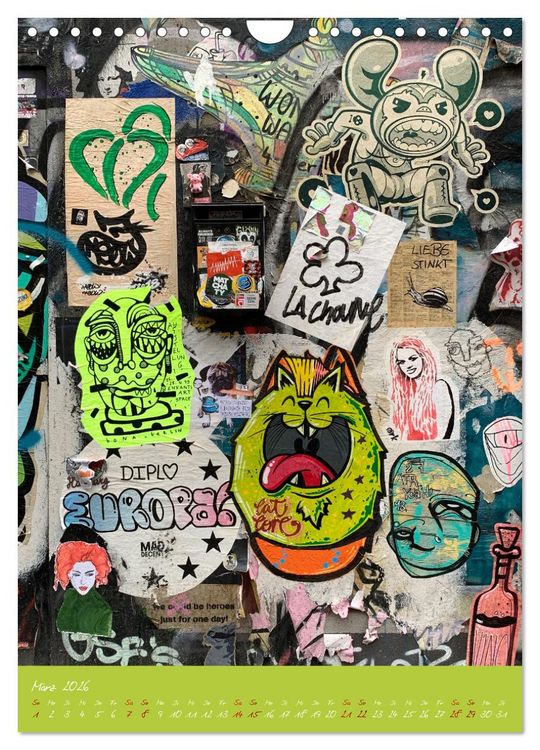 Produktbild: LOVE HAMBURG - STREET ART (Wandkalender 2026 DIN A4 hoch), CALVENDO Monatskalender