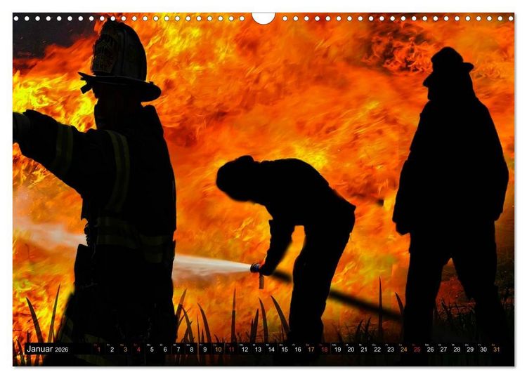 Produktbild: Feuerwehr - Leben mit der Gefahr (Wandkalender 2026 DIN A3 quer), CALVENDO Monatskalender