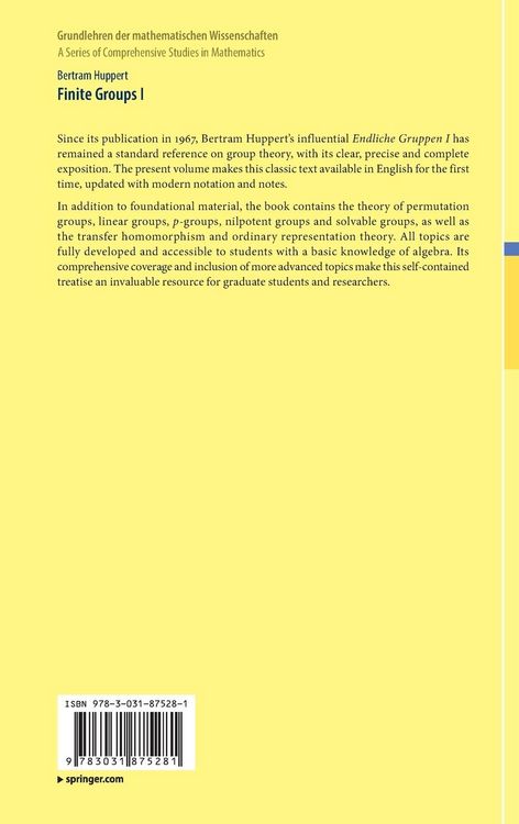 Produktbild: Finite Groups I