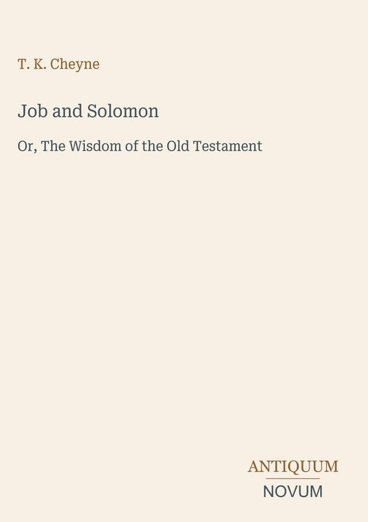 Produktbild: Job and Solomon