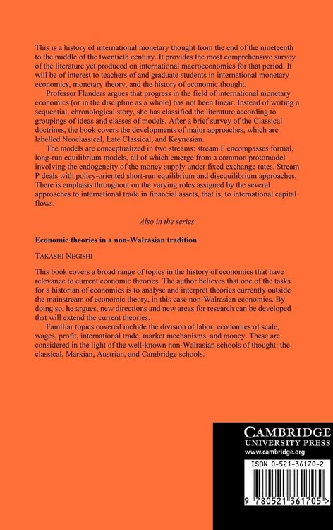 Produktbild: International Monetary Economics, 1870 1960