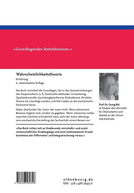 Produktbild: Wahrscheinlichkeitstheorie