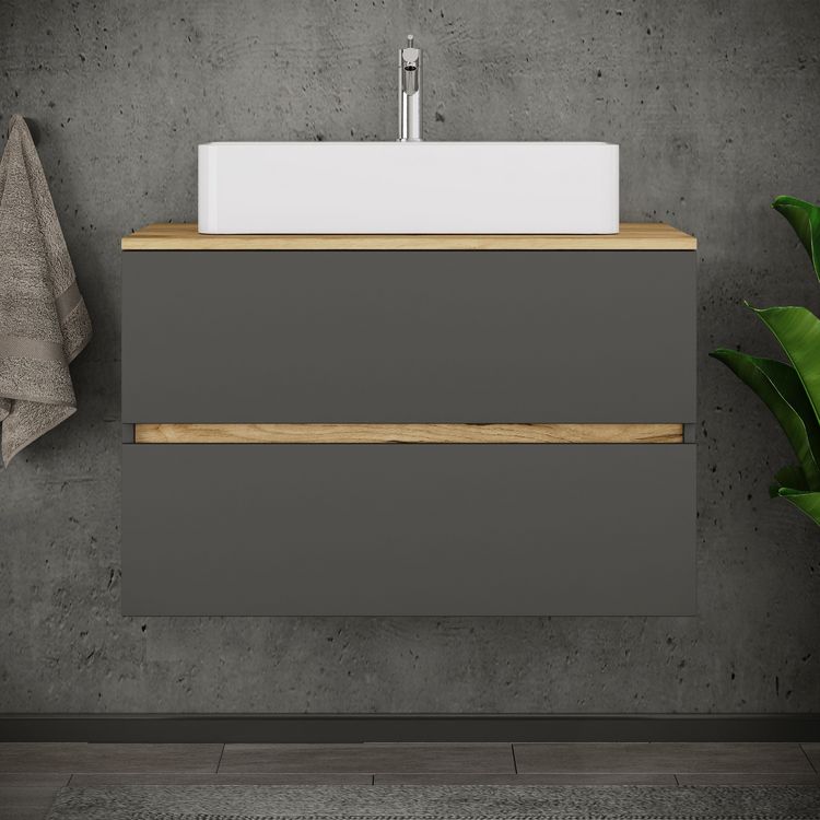Produktbild: 2 tlg. Badm&ouml;bel-Set mit Waschbecken Cosila-A 80 cm