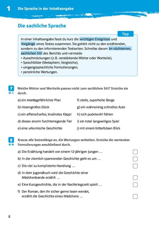 Produktbild: Klett 10-Minuten-Training Deutsch Aufsatz Inhaltsangabe 6. - 8. Klasse