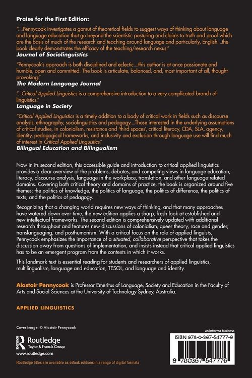 Produktbild: Critical Applied Linguistics