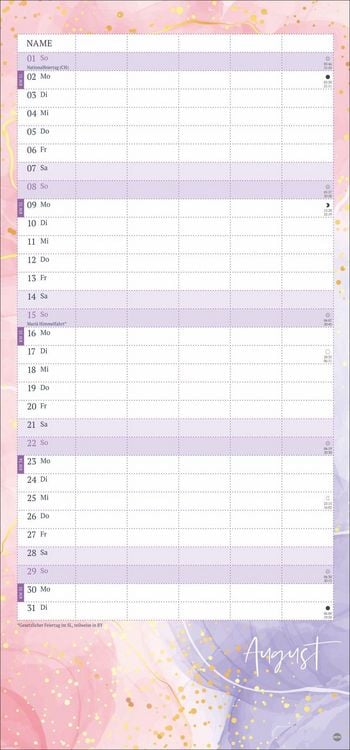 Produktbild: Watercolor Familienplaner 2027