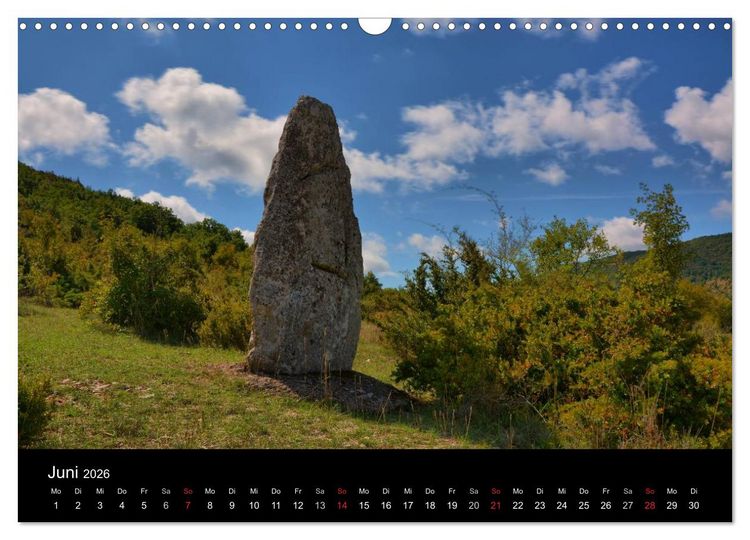 Produktbild: Frankreichs geheimnisvoller S&uuml;den - Dolmen und Menhire im Languedoc-Roussillon (Wandkalender 2026 DIN A3 quer), CALVENDO Monatskalender