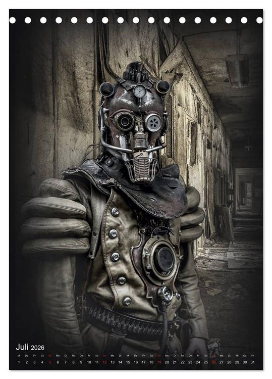 Produktbild: Steampunk Artwork (Tischkalender 2026 DIN A5 hoch), CALVENDO Monatskalender