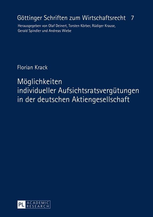 Produktbild: M&ouml;glichkeiten individueller Aufsichtsratsverg&uuml;tungen in der deutschen Aktiengesellschaft