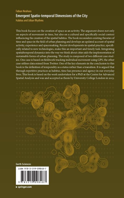 Produktbild: Emergent Spatio-temporal Dimensions of the City