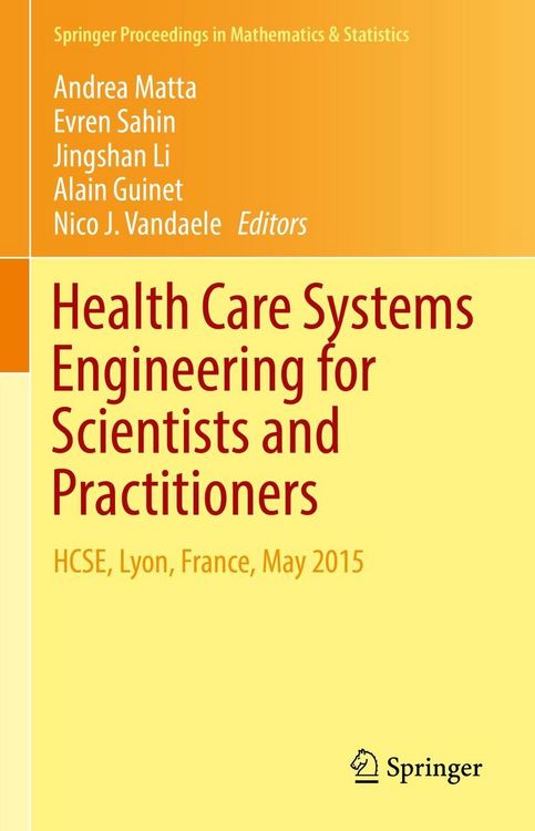 Produktbild: Health Care Systems Engineering for Scientists and Practitioners