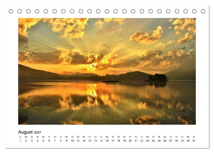 Produktbild: Morgens am Edersee (Tischkalender 2027 DIN A5 quer), CALVENDO Monatskalender