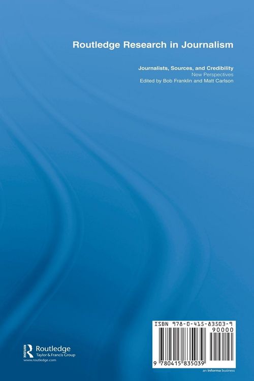 Produktbild: Journalists, Sources, and Credibility