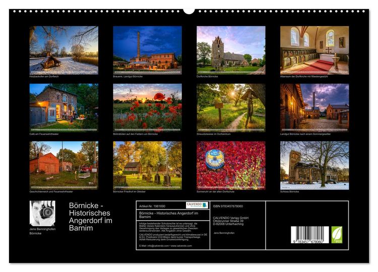 Produktbild: B&ouml;rnicke - Historisches Angerdorf im Barnim (hochwertiger Premium Wandkalender 2026 DIN A2 quer), Kunstdruck in Hochglanz