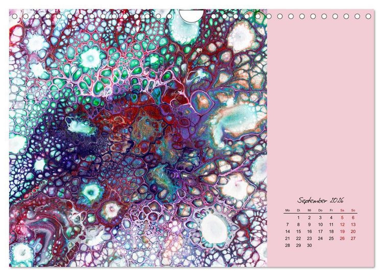 Produktbild: Farbfantasien - Pouring (Wandkalender 2026 DIN A4 quer), CALVENDO Monatskalender