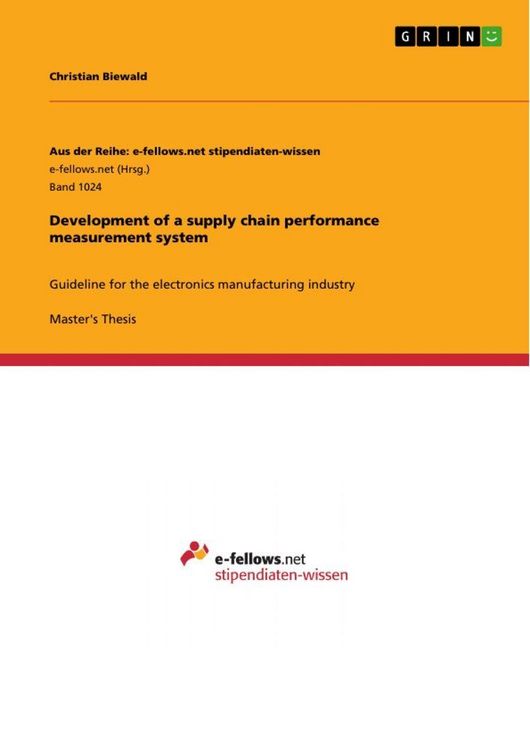 Produktbild: Development of a supply chain performance measurement system