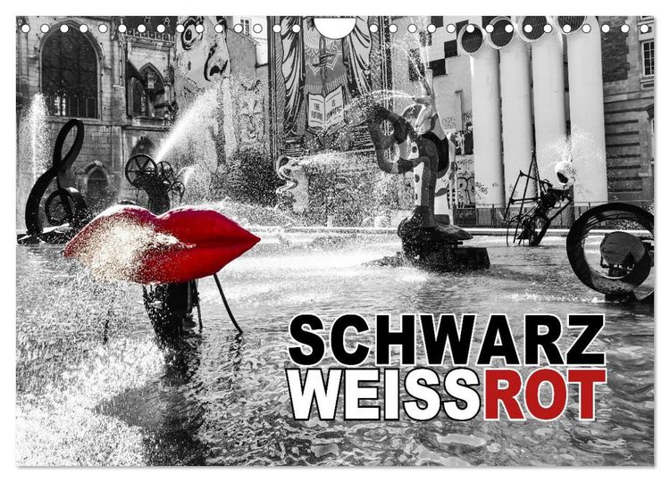 Produktbild: Schwarz - Wei&szlig; - Rot (Wandkalender 2026 DIN A4 quer), CALVENDO Monatskalender