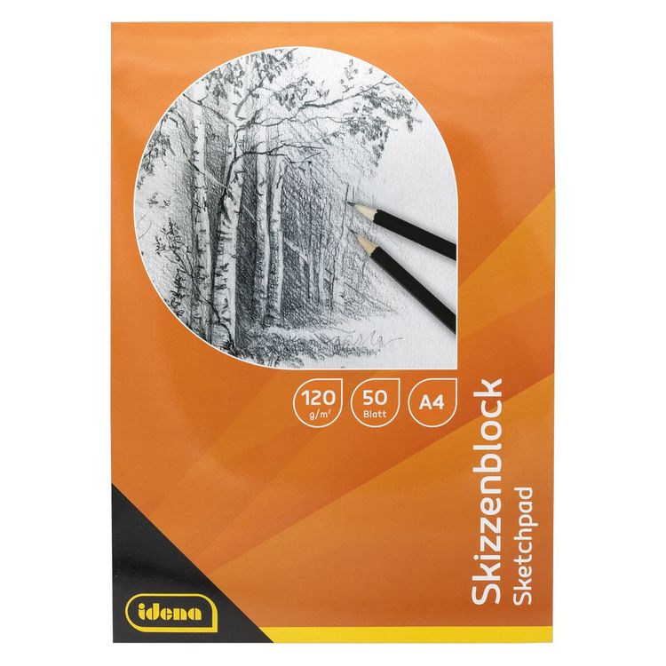 Produktbild: Idena Skizzenblock 120g/m&sup2; DIN A4 50 Blatt