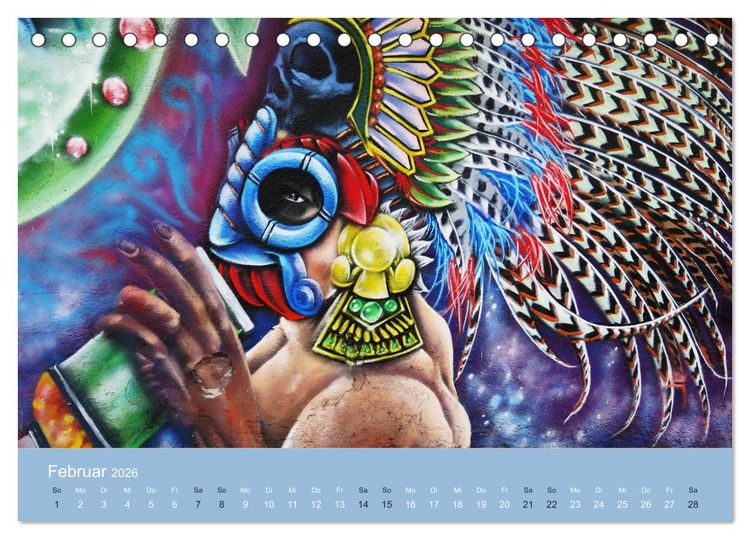 Produktbild: Mexikanische Graffitis (Tischkalender 2026 DIN A5 quer), CALVENDO Monatskalender