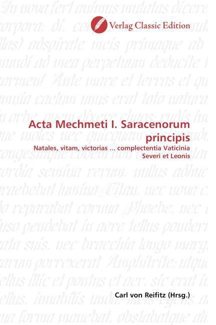 Produktbild: Acta Mechmeti I. Saracenorum principis