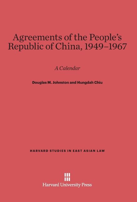 Produktbild: Agreements of the People's Republic of China, 1949-1967